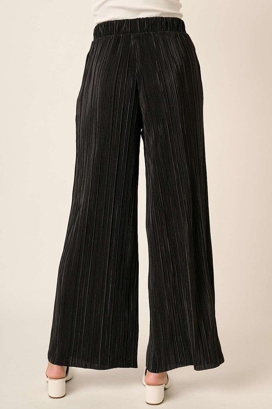Pleated Satin Pants