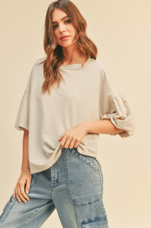Stone Bubble Sleeve Tee