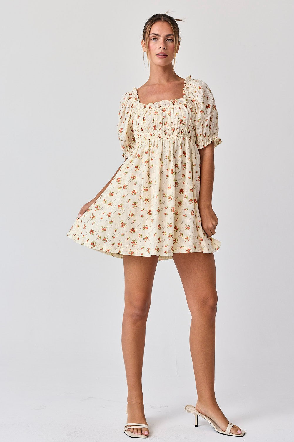 Red Rose Babydoll Dress