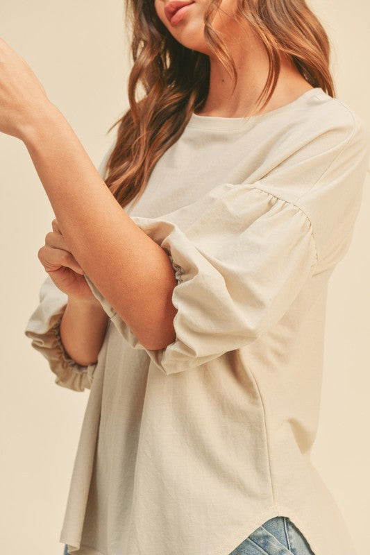 Stone Bubble Sleeve Tee