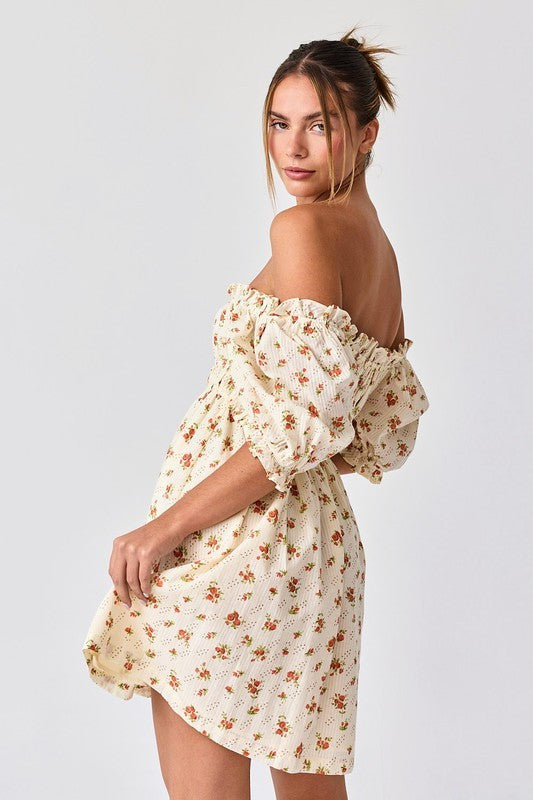 Red Rose Babydoll Dress