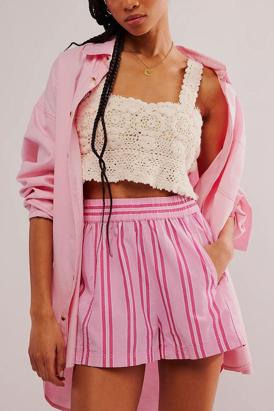 Striped Boxer Shorts – lala james boutique - Main Image