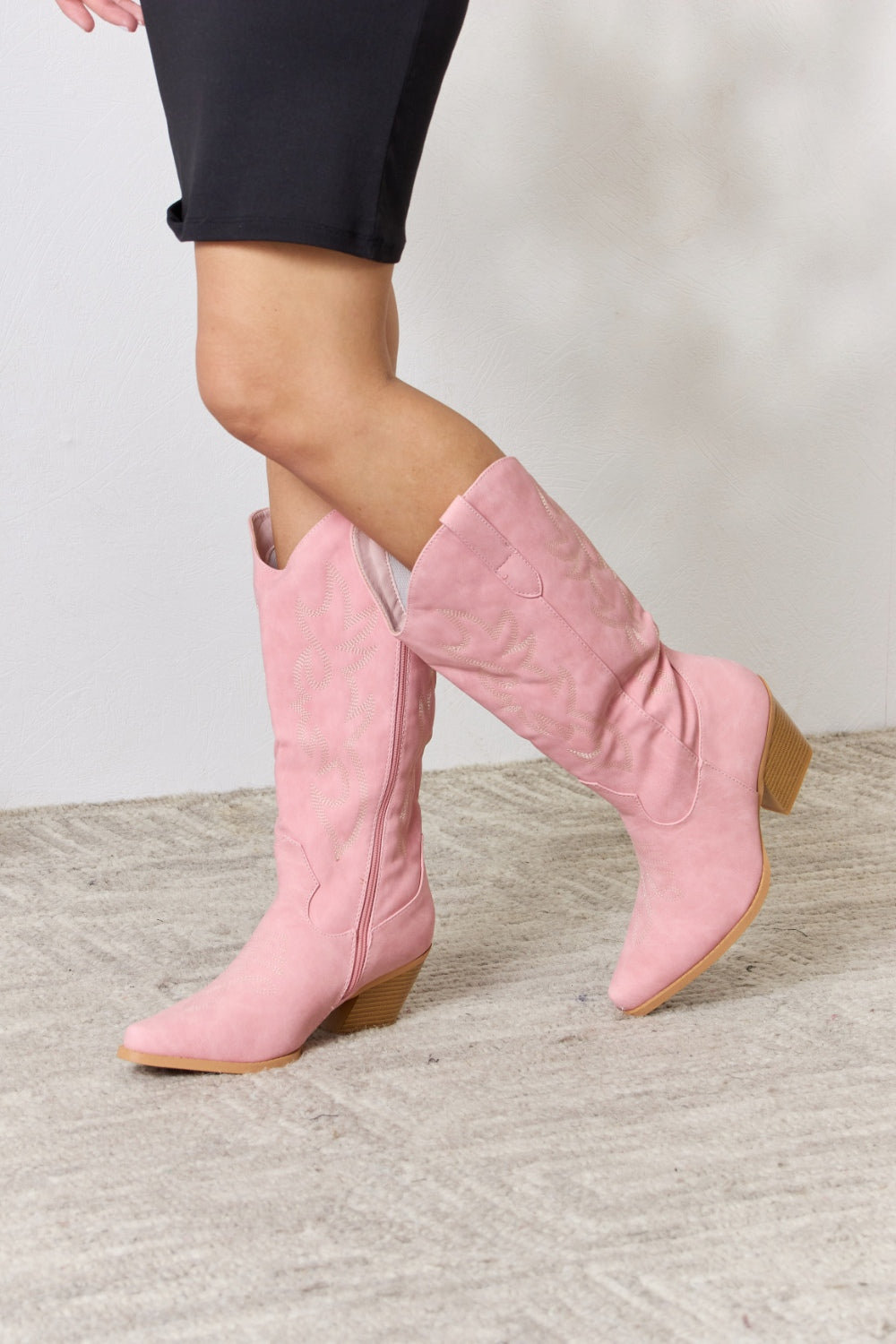 Pink Knee High Cowboy Boots