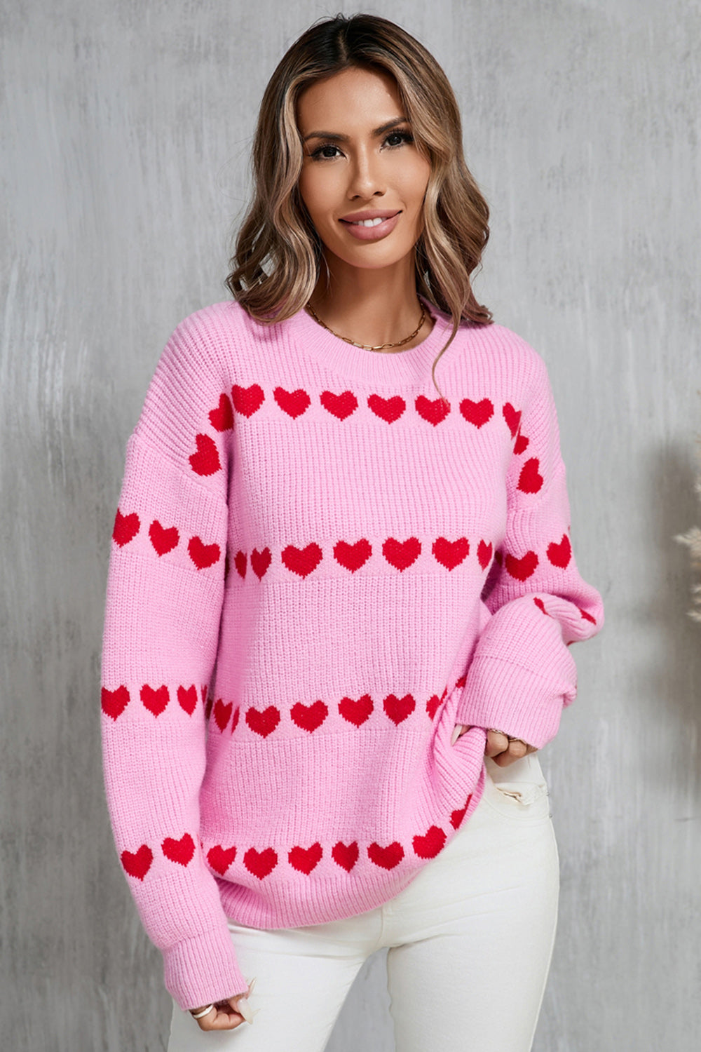 Heart Stripe Sweater