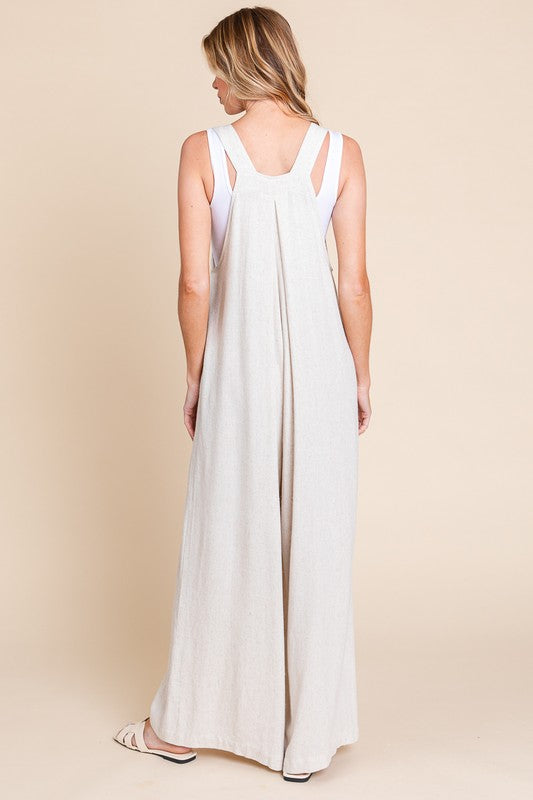 Oatmeal Linen Jumpsuit