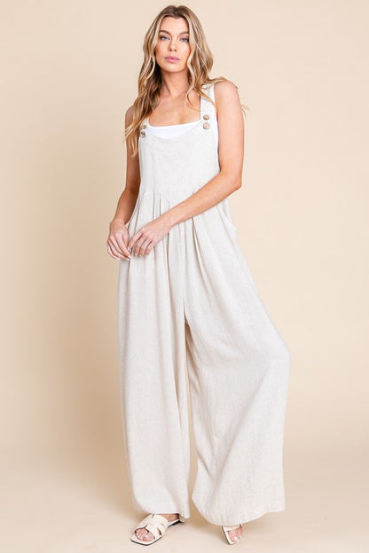 Oatmeal Linen Jumpsuit