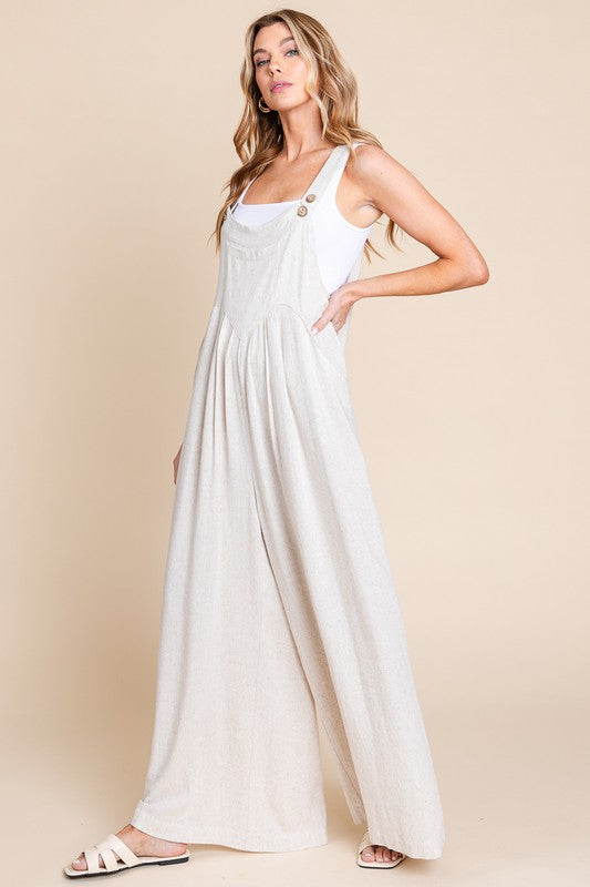 Oatmeal Linen Jumpsuit