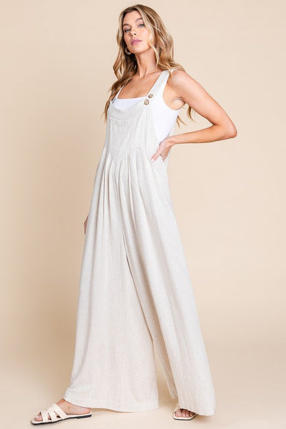 Oatmeal Linen Jumpsuit