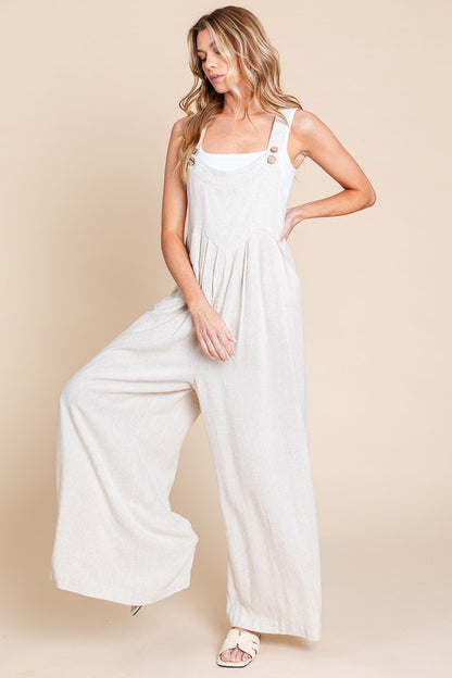 Oatmeal Linen Jumpsuit