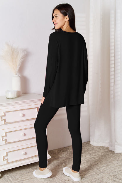 Butter Soft V-Neck Long Sleeve Top and Pants Lounge Set