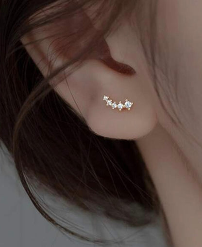 CZ Curved Earring