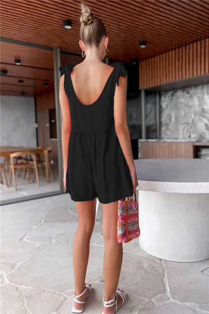 Tie Sleeve Romper