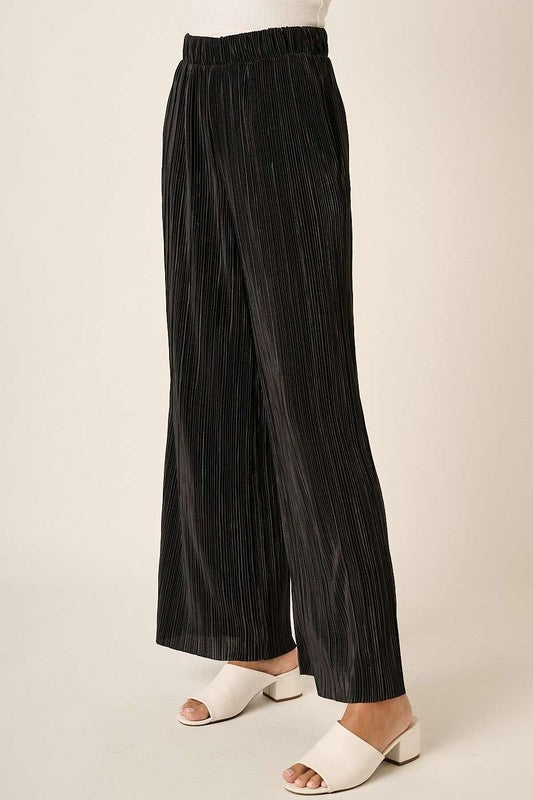 Pleated Satin Pants
