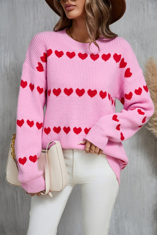 Heart Stripe Sweater