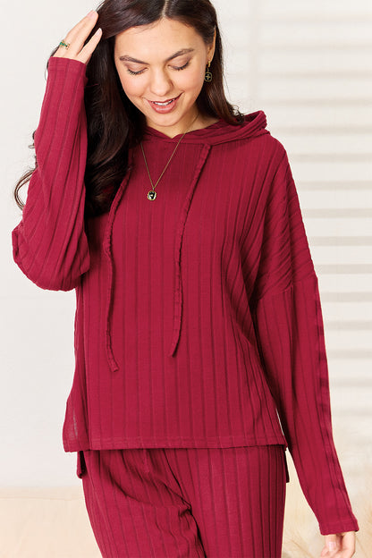 Ribbed Hoodie & Pants Set