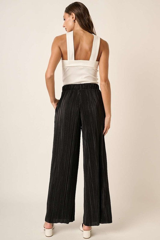 Pleated Satin Pants